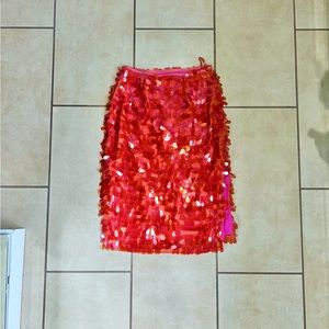 Maeve red sequin skirt size 4